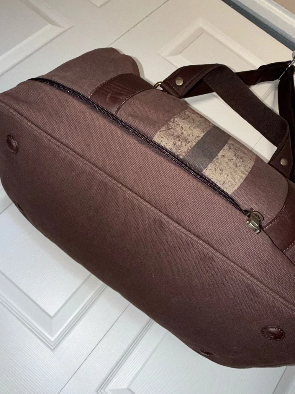 Banana Republic Canvas Weekender Duffel Bag - Brown